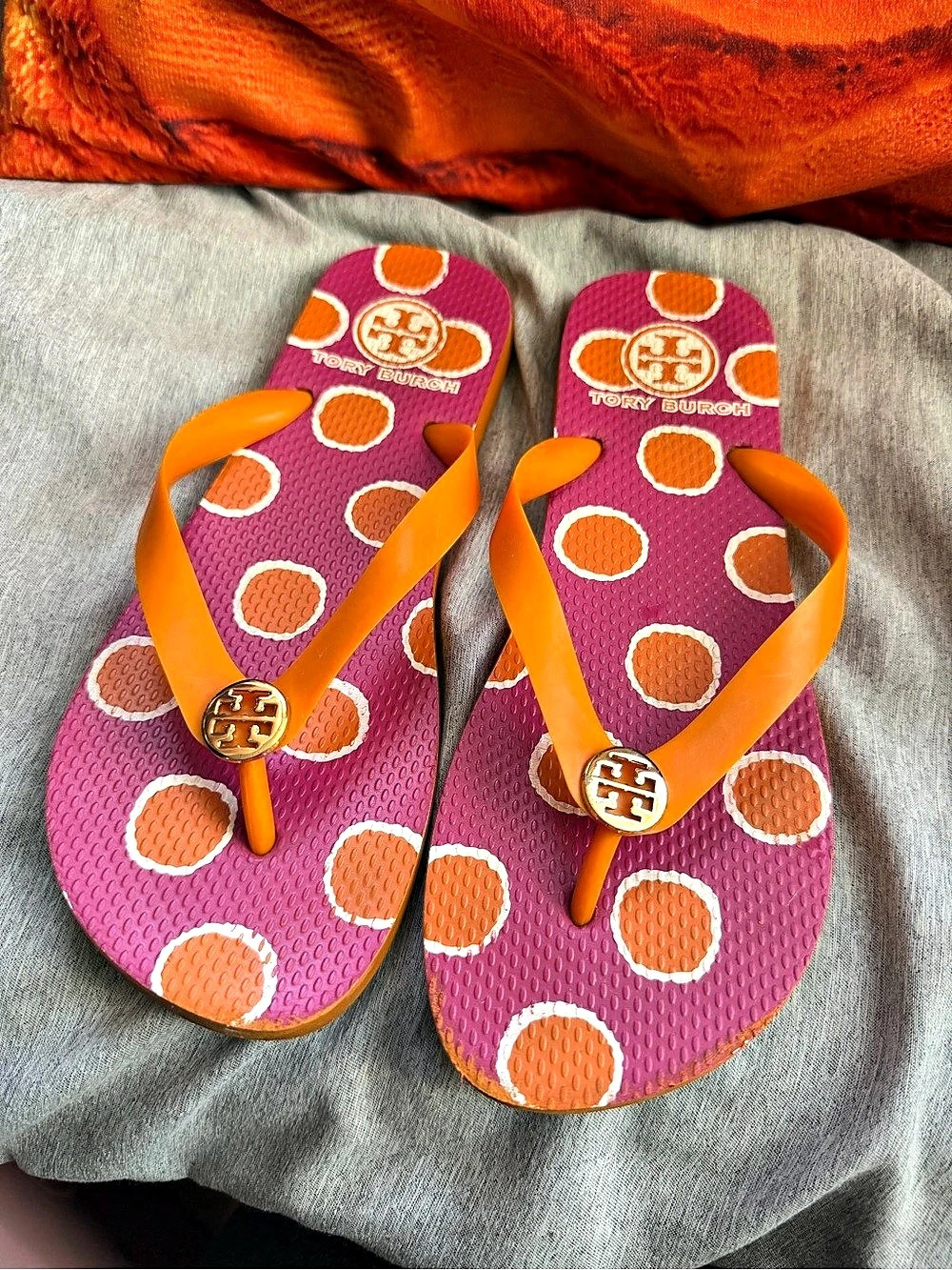 Tory Burch Polka Dot Flip Flops